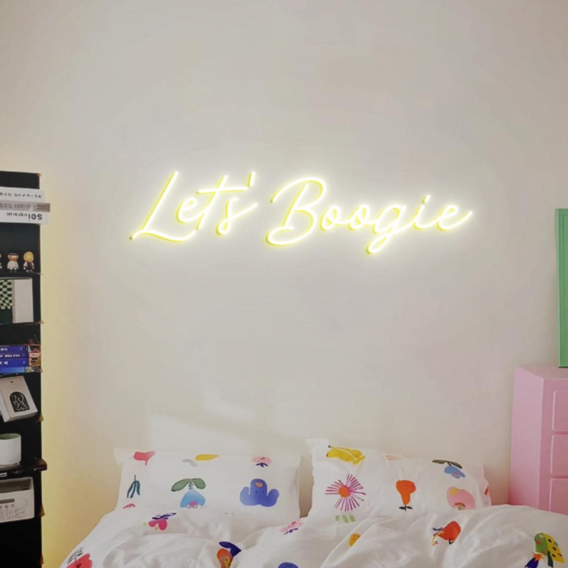 Let's Boogie Neon Sign, Boogie Disco Themed Party Wall Neon Sign, Boogie 70s, 80s Party Prom Decor, Boogie Party Addition Decor
