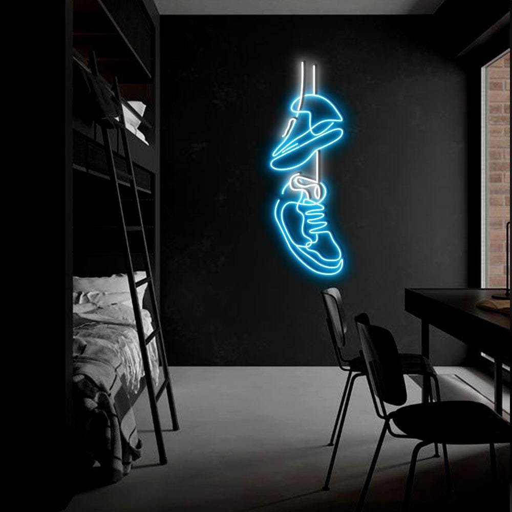 Sneakers Neon Sign For The Ultimate, Shoe Neon Sign, Sneaker Night Light Modern, Sports Shoe Decor, Sneaker Wall Art, Sneaker Wall Decor
