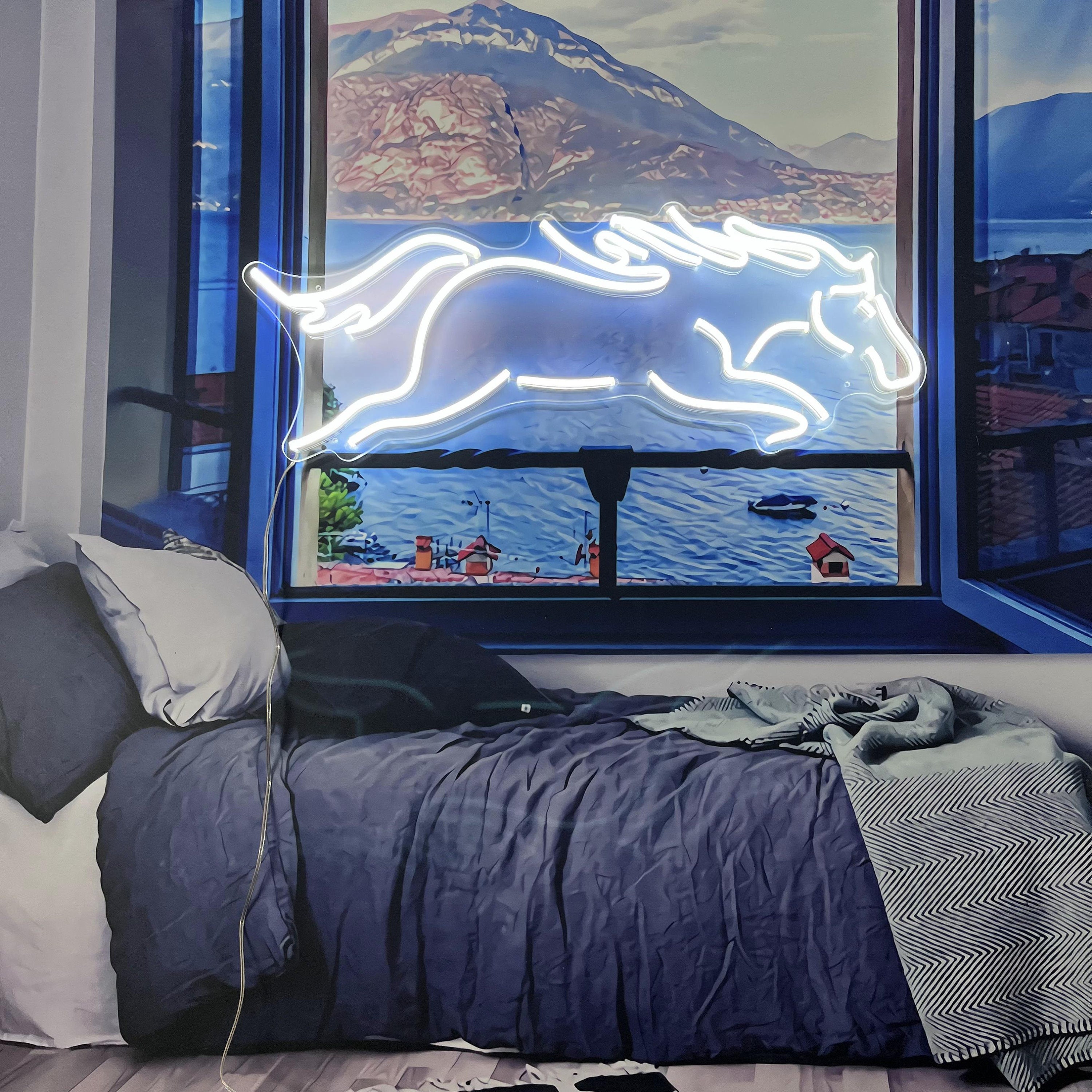 Neon Sign Custom | Anime Neon Sign | Neon Light Horse | Neon Sign Wedding | Led Neon Sign | Neon Sign Bar Art | Neon Sign Wall Decor
