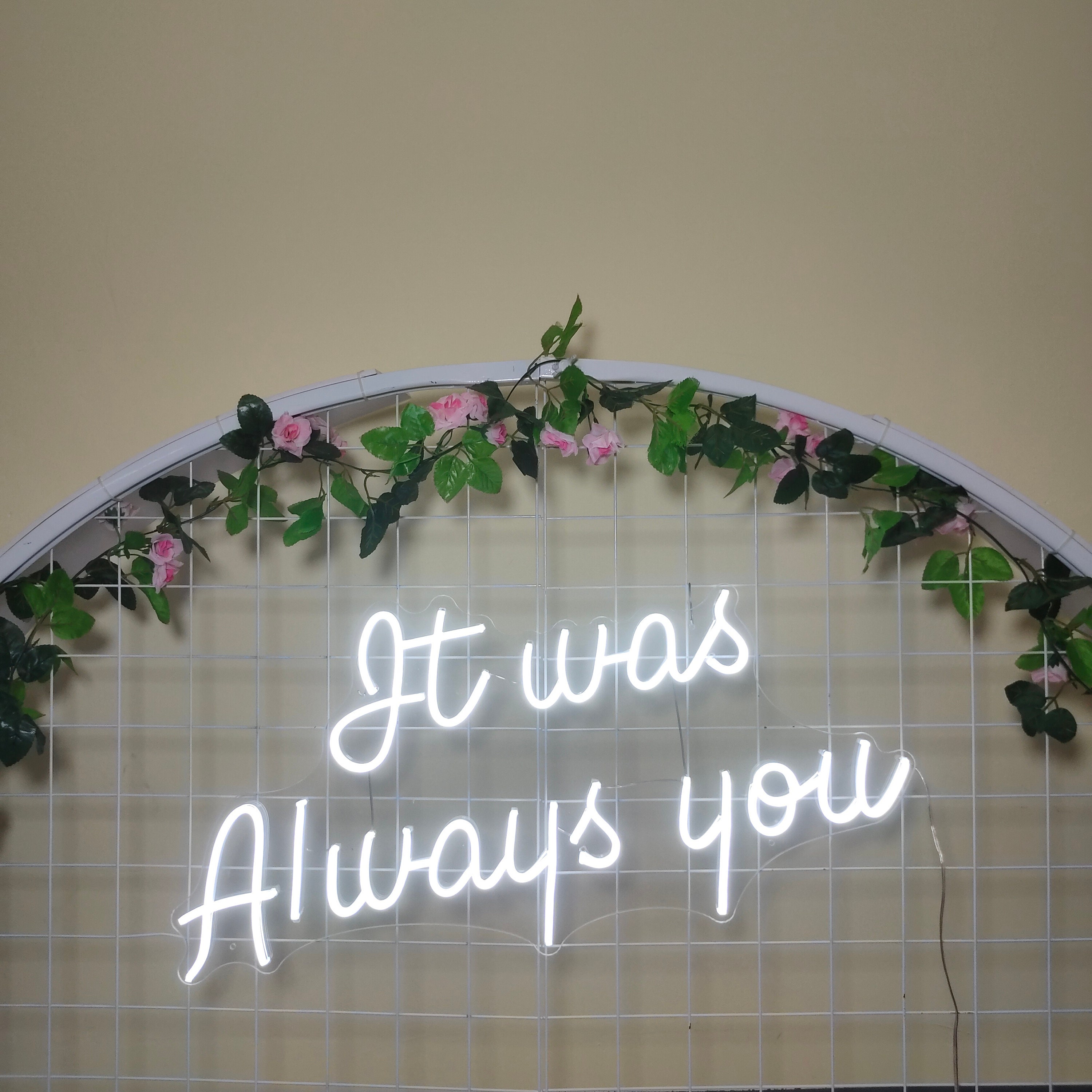 Neon Light It was always you Sign Custom Name Led Wedding Decor Engagement Party Home Room Decoration Anniversary Wall Decor Bar Neon Sign