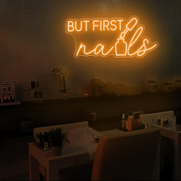 But First Nail Neon Sign|Custom Salon Logo Wall Decor|Nail Room Led Light Decor|Custom Lash Room Neon Decor|Lash Salon Light Wall Art