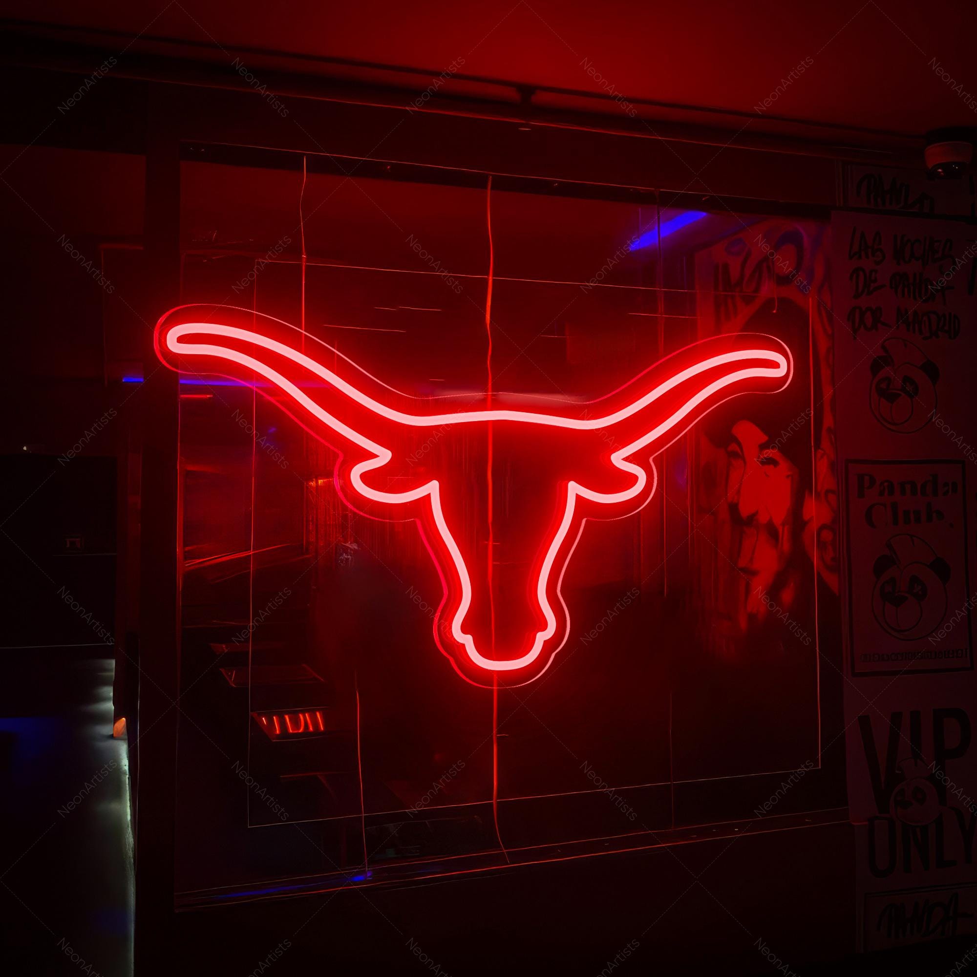 Longhorn Bull neon sign|Bull head led neon|Longhorn head skull light sign |Bull skull sign|Gift For Kids|Personalized Gifts|Texas Neon Sign