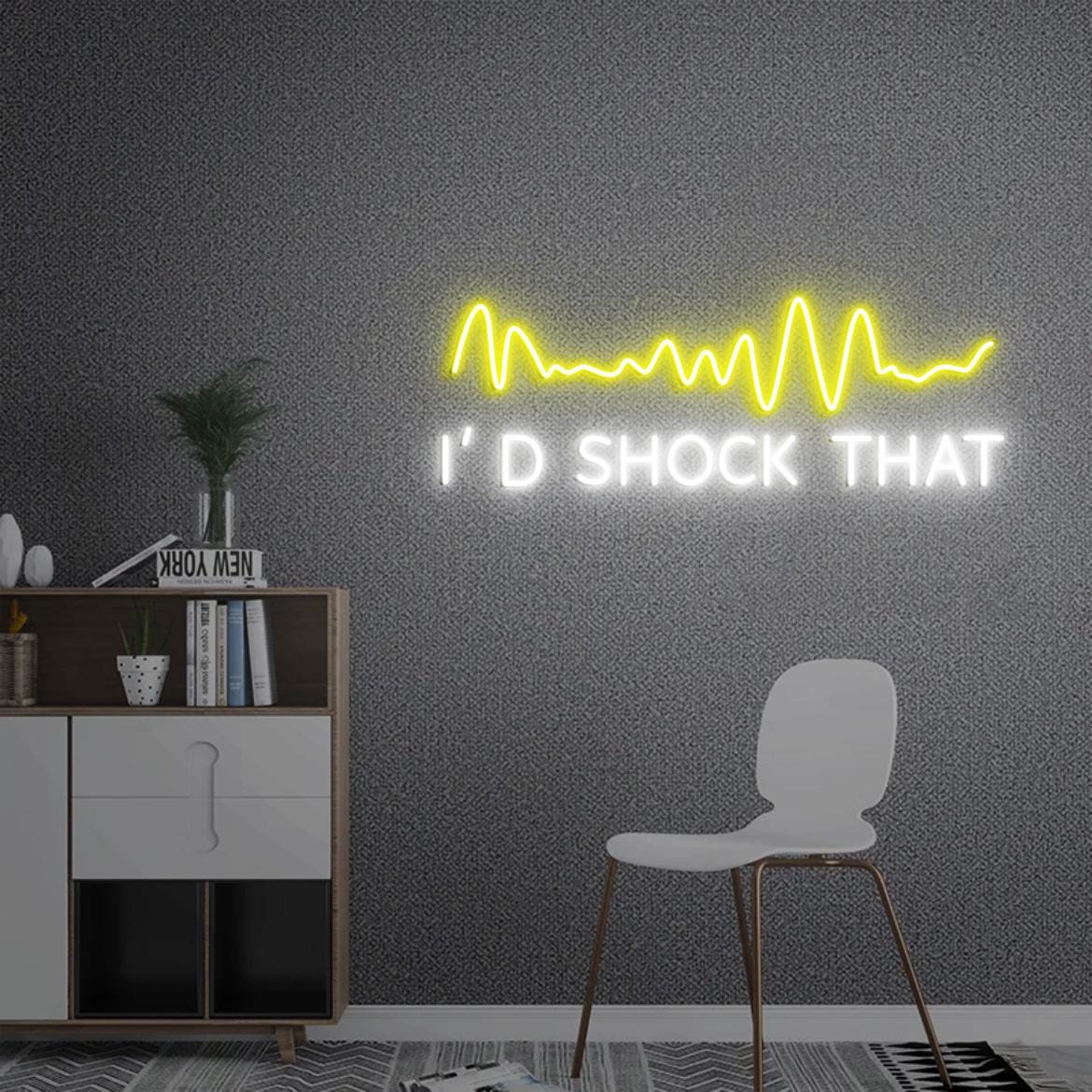 I'd shock that Neon Sign, Funny Nursing, Gift for Nursing Student, Sign for Nurse Room Decor, Cardiology Heart Nurse, Nursing Sign