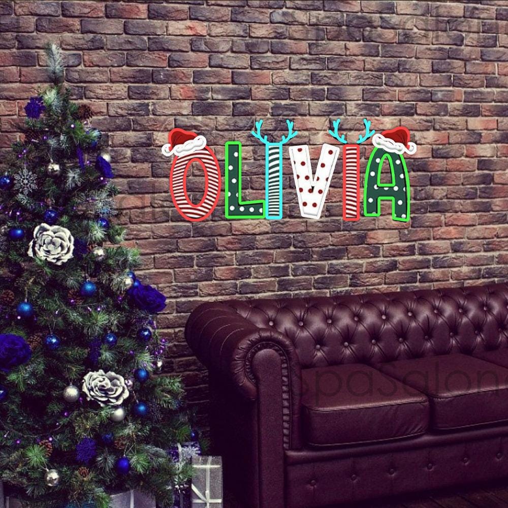 Custom Name Christmas Neon, Christmas Gifts, Christmas Neon Sign, Family photo Christmas Neon, Christmas Family, Christmas Neon Sign Gifts