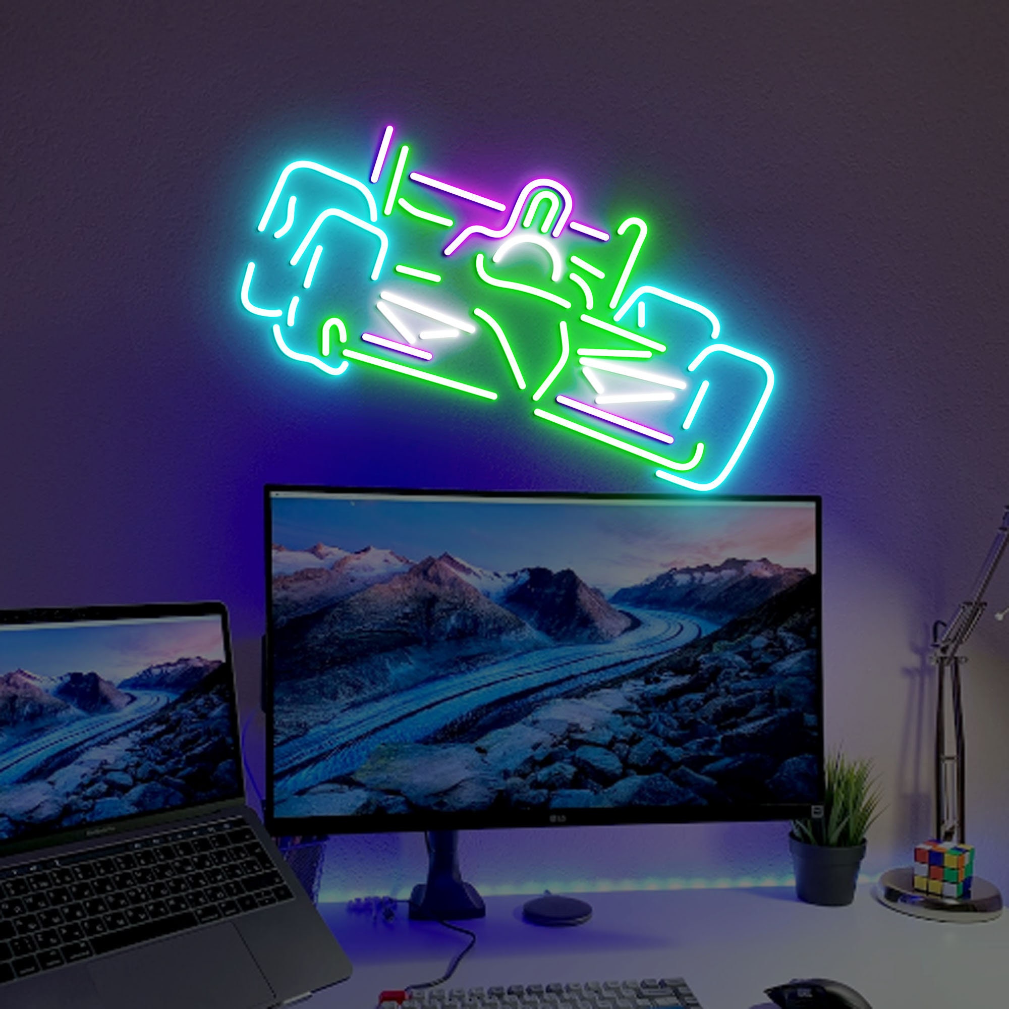 Race Car Neon Sign, Racing Car Neon Sign, Neon Sign Light Decor, Racing Car Bedroom Neon Sign, Racing Car Wall Decoration