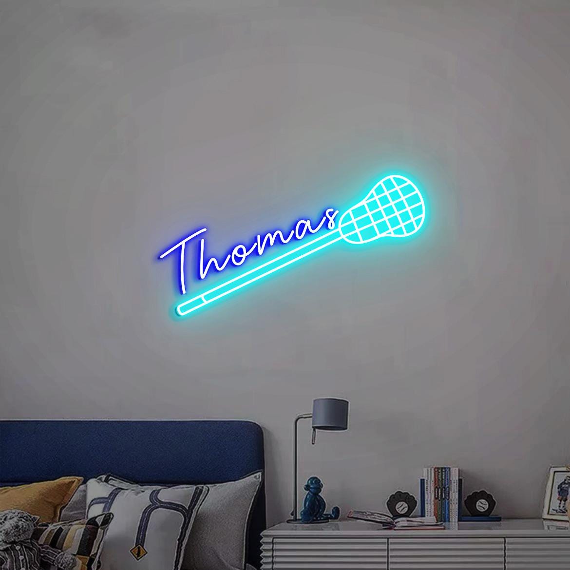 Lacrosse Neon Sign, Lacrosse Stick with Name Sign, Lacrosse Sports Sign, Lacrosse Sign Decor, Lacrosse Gift, Lacrosse Birthday Gift
