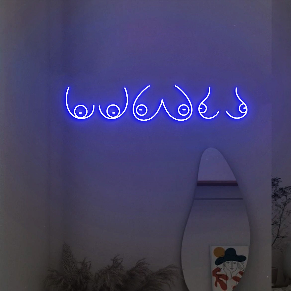 Breast Neon Sign, Breast Art, Body Positivity Wall Art, Feminist Wall Art, Woman Body Positive, Body Positive Art, Breast Cancer Awareness