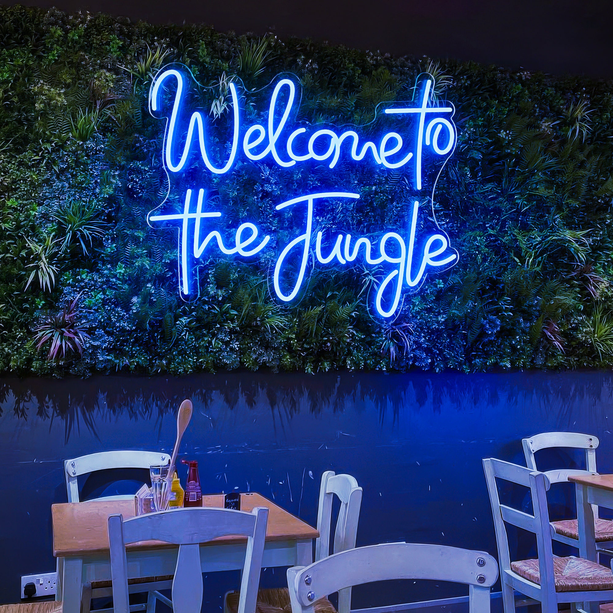 Welcome To The Jungle Neon Sign, Neon Art Signs, LedWall Hanging Bar Sign,Party Home Bedroom Decor, Light Up Signs,Neon Sign,Wall Neon Art