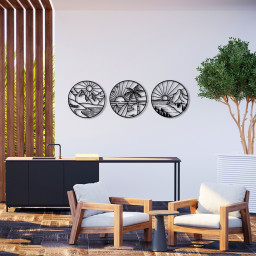 Circular Landscapes Trio – Line Art