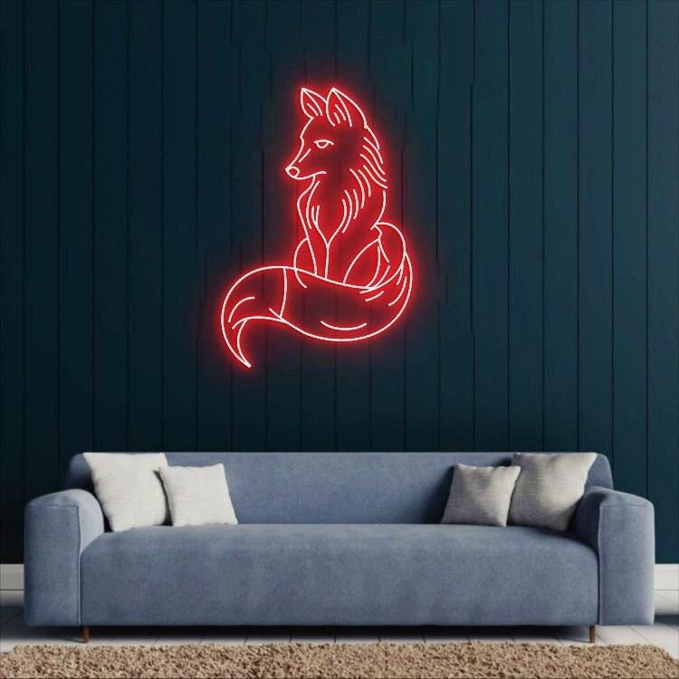 Fox Neon Light, Fox led Sign, Fox Room Decor, Personalized Fox Animal Neon Sign Light
