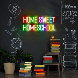 Home Sweet Homeschool Neon Sign, Positive Affirmation, Kids Wall Neon, Growth Mindset, Classroom Decor, Positive Classroom, Education Gifts