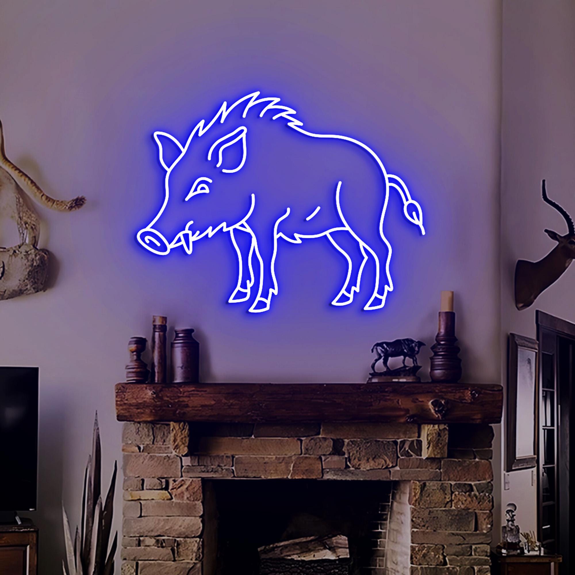 Boar Neon Sign, Boar Led Neon Light, Boar Shaped Neon Sign, Boar Wall art, Custom Animal Light Sign, Boar Wall Decor