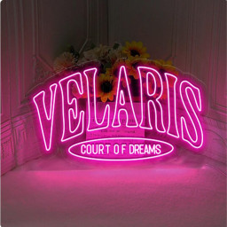 Velaris ACOTAR Neon Sign, To The Stars Who Listen Quote Neon, Velaris Night Court Rhysand Feyre Licensed, SJM Universe Merch Bookish Gifts