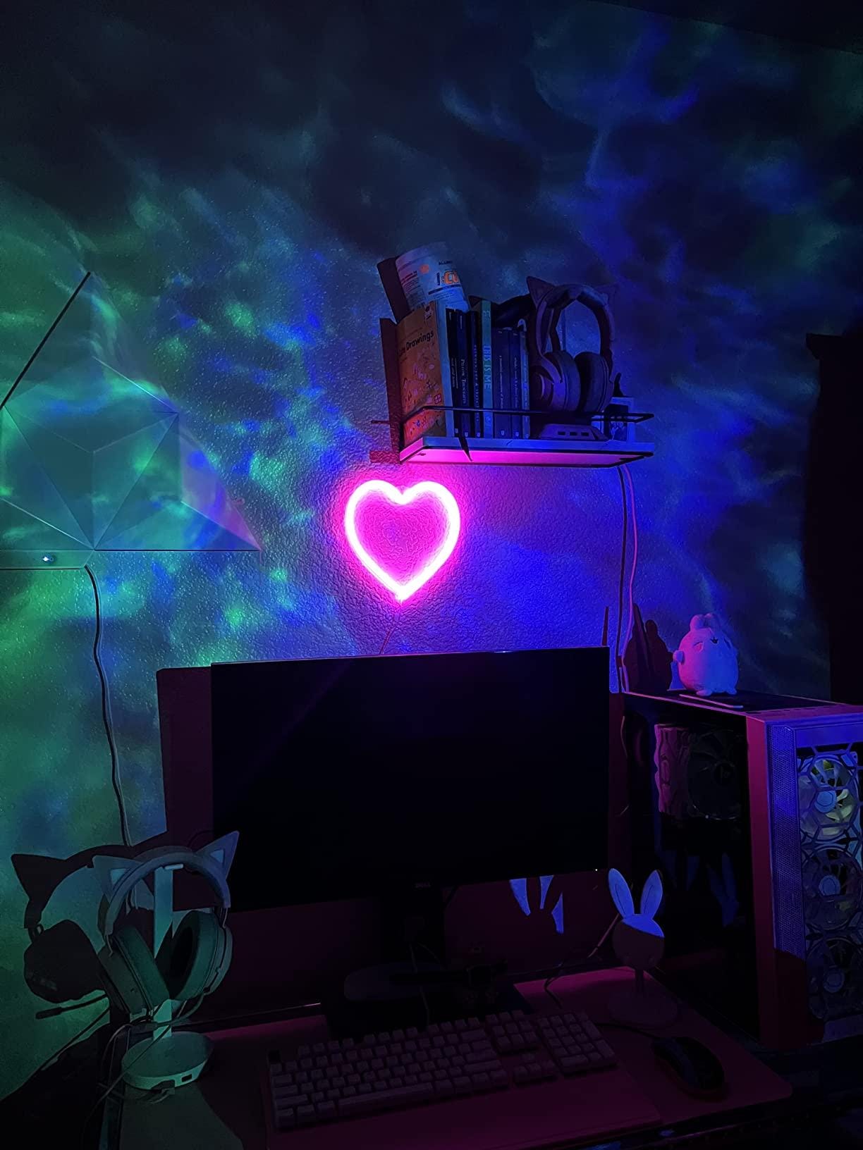 Heart Neon Sign, Wedding Neon Sign, Gift for lovers, Girl's Dorm Room, Bedroom Custom Heart for Teen, Home Wall Art Decor Pink