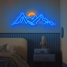 Mountain Sunset Neon Sign/ Mountain Neon Sign/ Gifts for Family/ Aesthetic Wall Art/ Led light Wall Decor/ Personalized Gifts/Christmas Gift