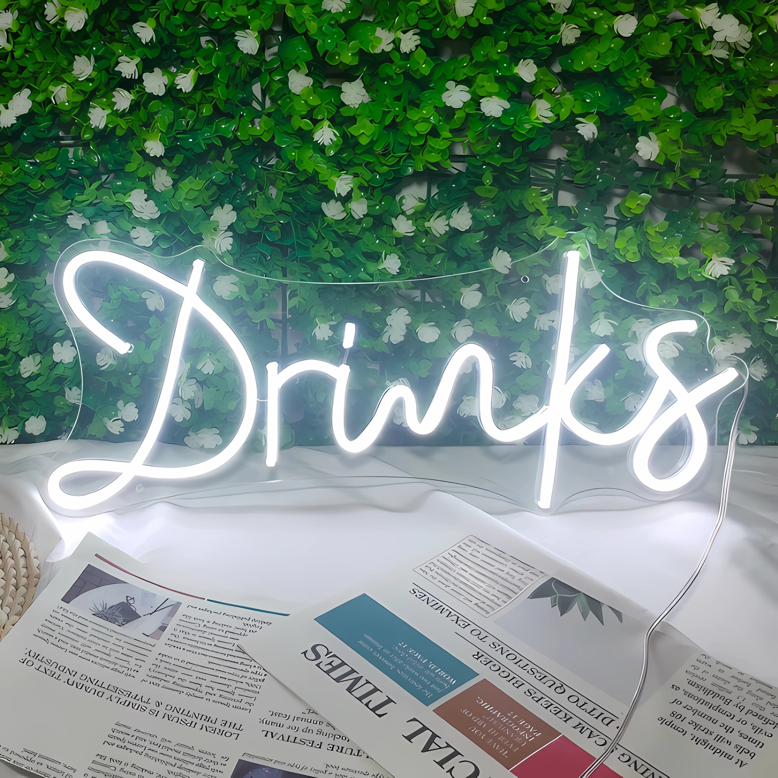 Custom Neon Sign Name Drinks Led light Wedding Decor Birthday Gift Party Bar Sign Home Bedroom Wall Mural 12V flex neon strip Acrylic Banner