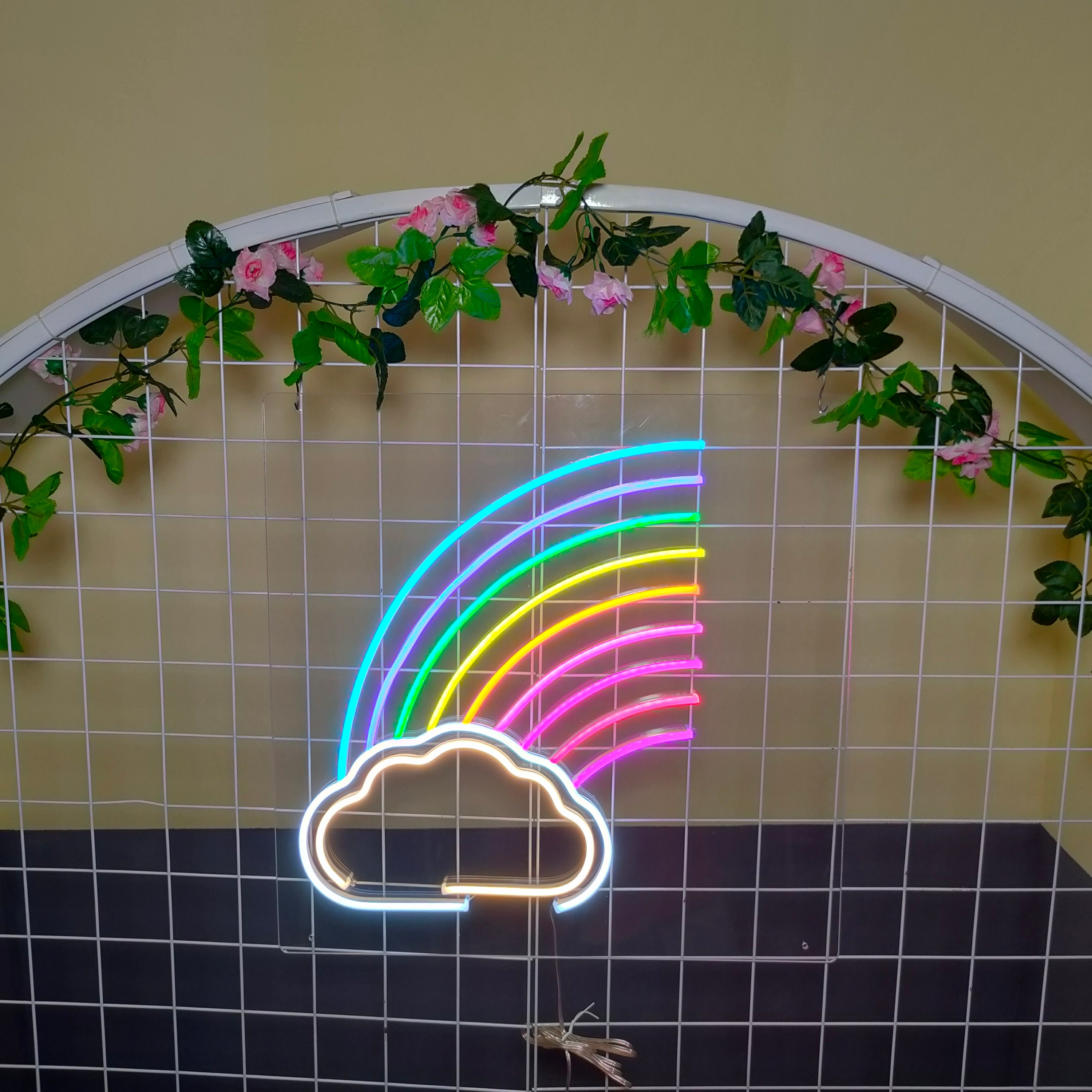 Custom Rainbow Neon Sign Cloud Led Light Wedding Decoration for Bedroom Birthday Gift Party Home Decor Personalized Bar Hotel Neon Light 12V