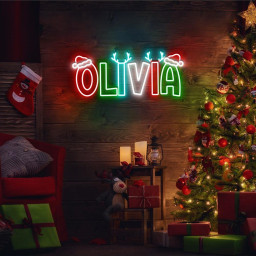 Custom Name Christmas Neon, Christmas Gifts, Christmas Neon Sign, Family photo Christmas Neon, Christmas Family, Christmas Neon Sign Gifts