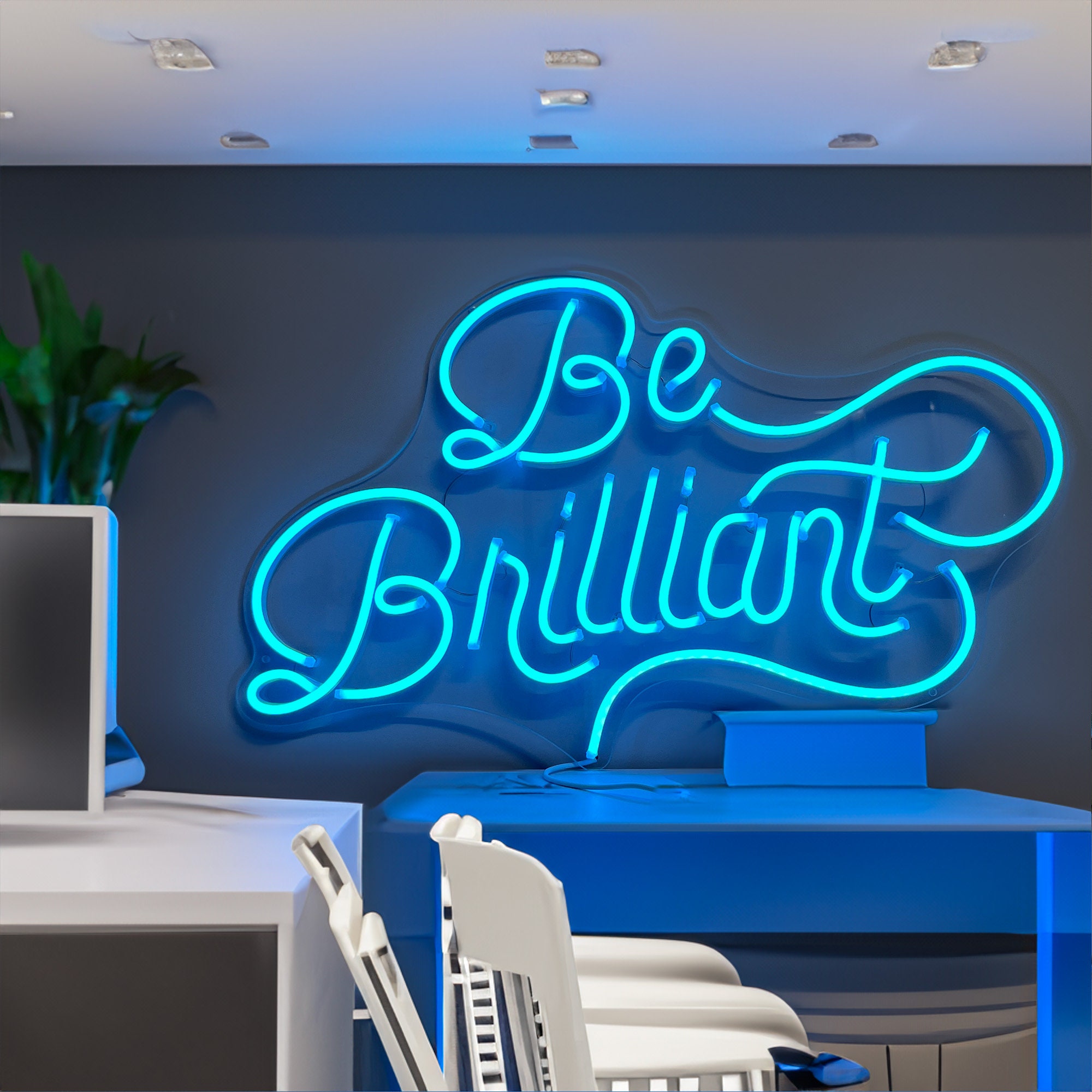 Custom Neon Sign | Be Brilliant Neon Sign | Neon Sign Light | Neon Sign Name | Neon Bar Sign Led | Neon Sign Wall Decor | Neon Sign Art