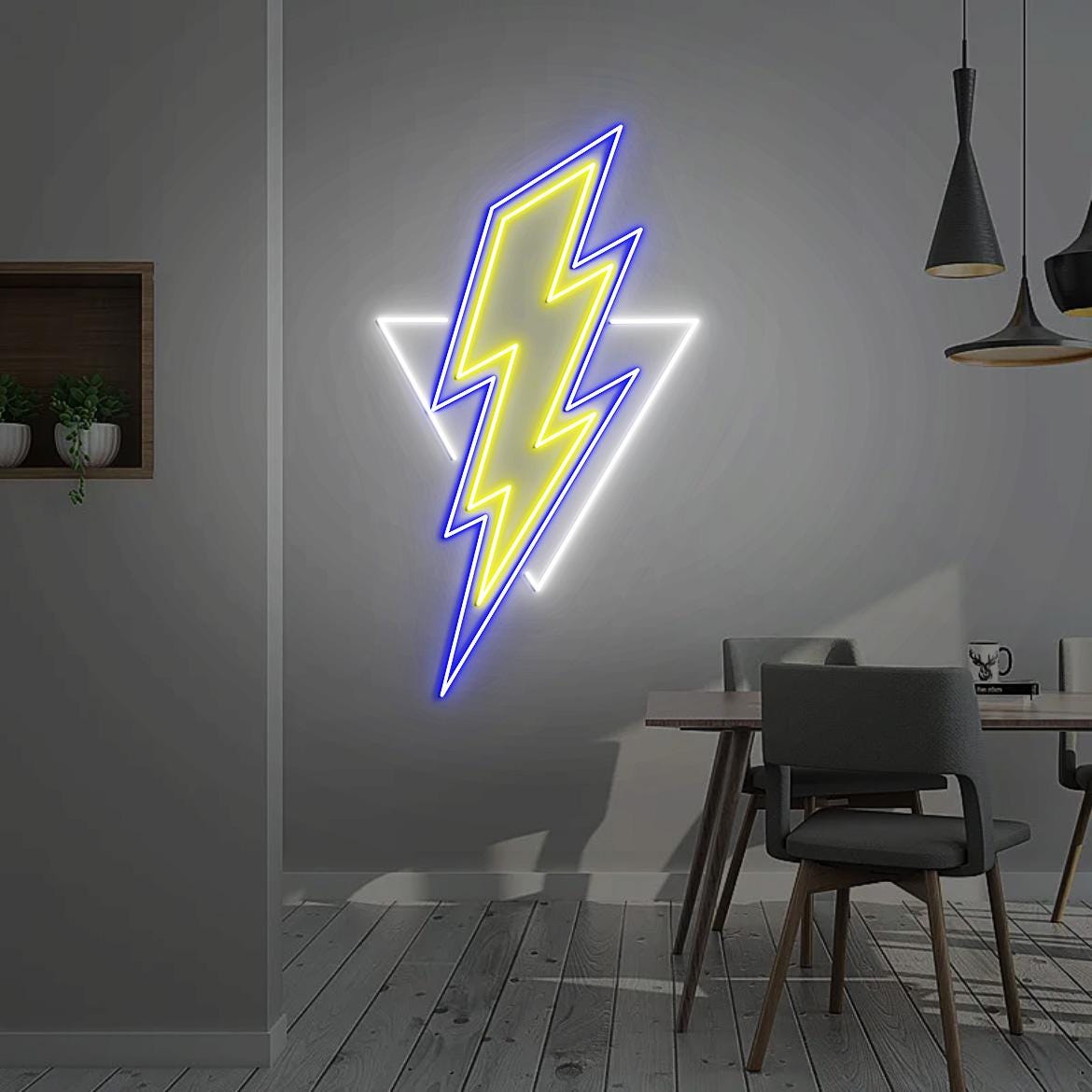 Lightning Bolt Neon Sign, Lightning Bolt Shape Wall Art, Thunder Bolt Lightning, Game Boy Room Decor, Bolt Gift for Kids