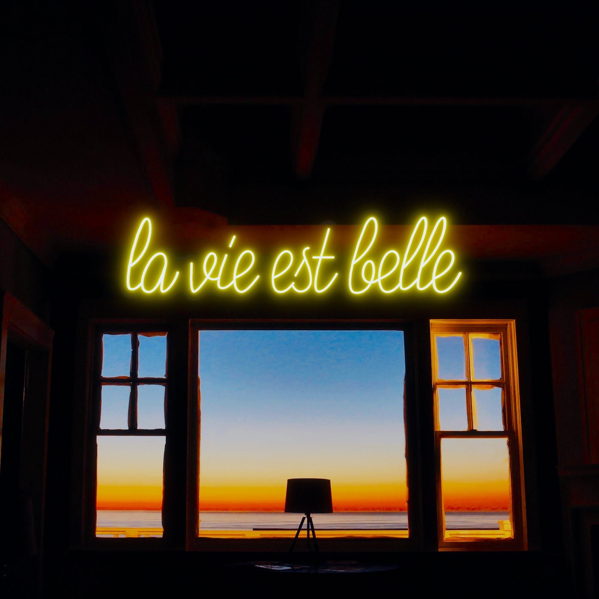 La Vie Est Belle neon sign, Party neon Light decor,led light,French expression neon light sign,Bedroom Rose Sign,Wedding Room Decor
