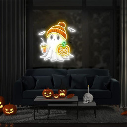 Cute Ghost Neon Sign Gifts, Funny Spooky Neon Sign, Womens Ghost Neon Led, Spooky Season Gifts, Halloween Party Neon Sign, Fall Ghost Neon