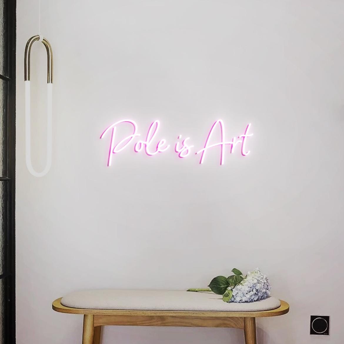 Pole is Art Neon Sign, Pole Dancing Classes Wall Art, Neon Sign for Pole Studio Decoration, Home Pole Room Decor Idea, Gift for Pole Dancer