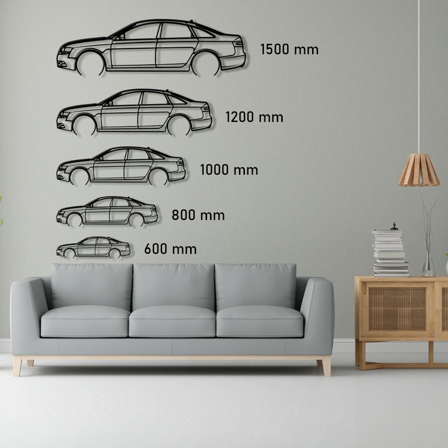 Audi A6 4F Raised Steel Wall Art
