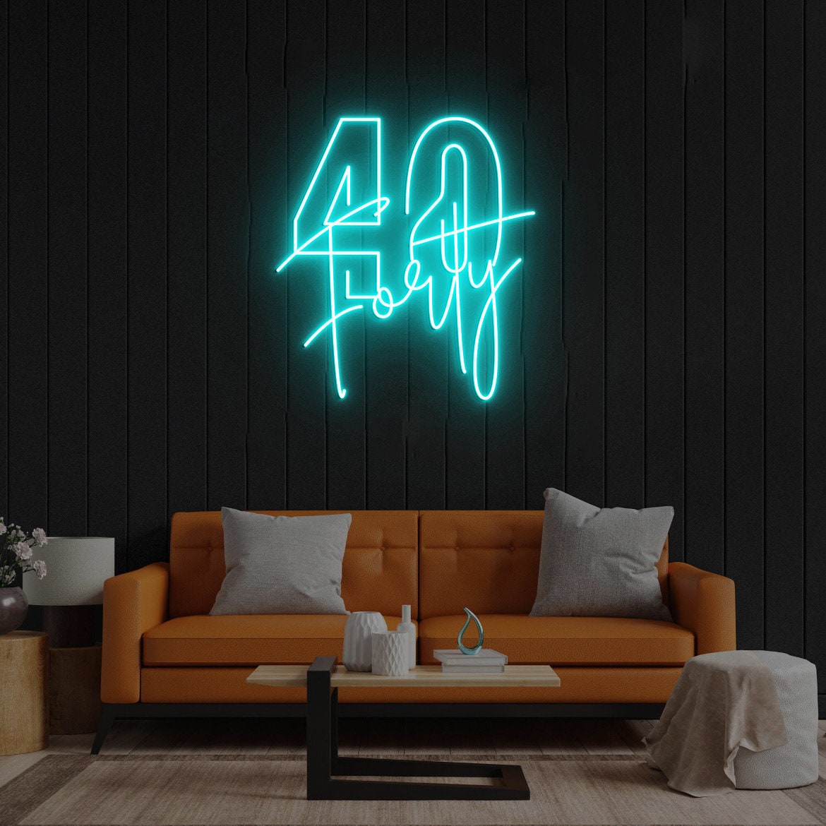 40 Forty Neon Sign, 40th Birthday Decorations,Custom Birthday Neon Light Sign, 40th Birthday Decor, 40th Birthday Neon Sign