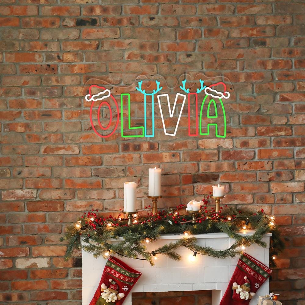 Custom Name Christmas Neon, Christmas Gifts, Christmas Neon Sign, Family photo Christmas Neon, Christmas Family, Christmas Neon Sign Gifts