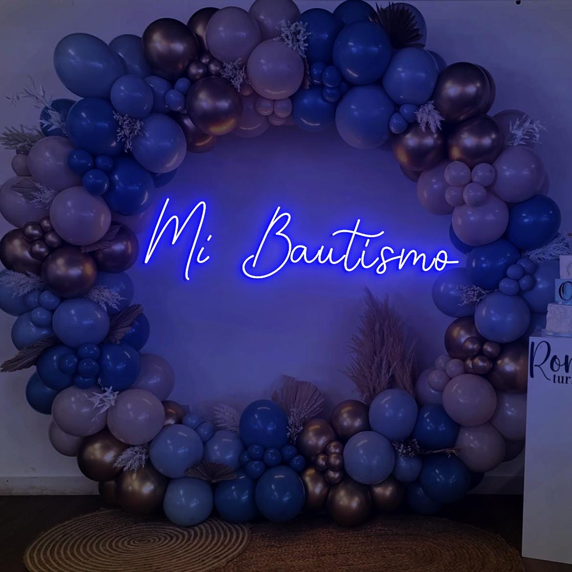Mi Bautismo Neon Sign, My Baptism Spanish Party Backdrop Wall Neon Light, Christening Party First Communion Religious Party Decorations