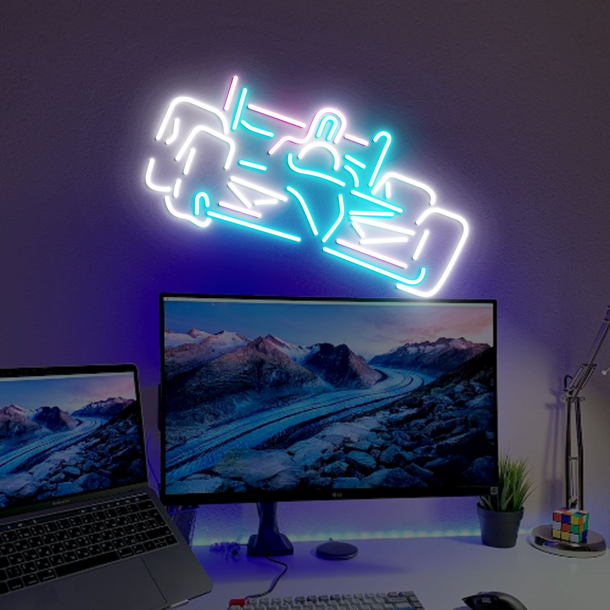 Race Car Neon Sign, Racing Car Neon Sign, Neon Sign Light Decor, Racing Car Bedroom Neon Sign, Racing Car Wall Decoration