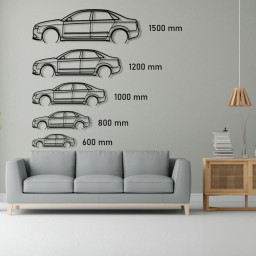 Audi A4 B7 S Line Raised Steel Wall Art