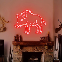 Boar Neon Sign, Boar Led Neon Light, Boar Shaped Neon Sign, Boar Wall art, Custom Animal Light Sign, Boar Wall Decor