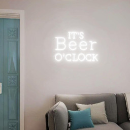 It's Beer O'clock Neon Sign, Beer O'clock, Beer Bar Wall Art, Beer Pub Decor Sign, Beer Sign for Home Beer Bar, Vintage Beer