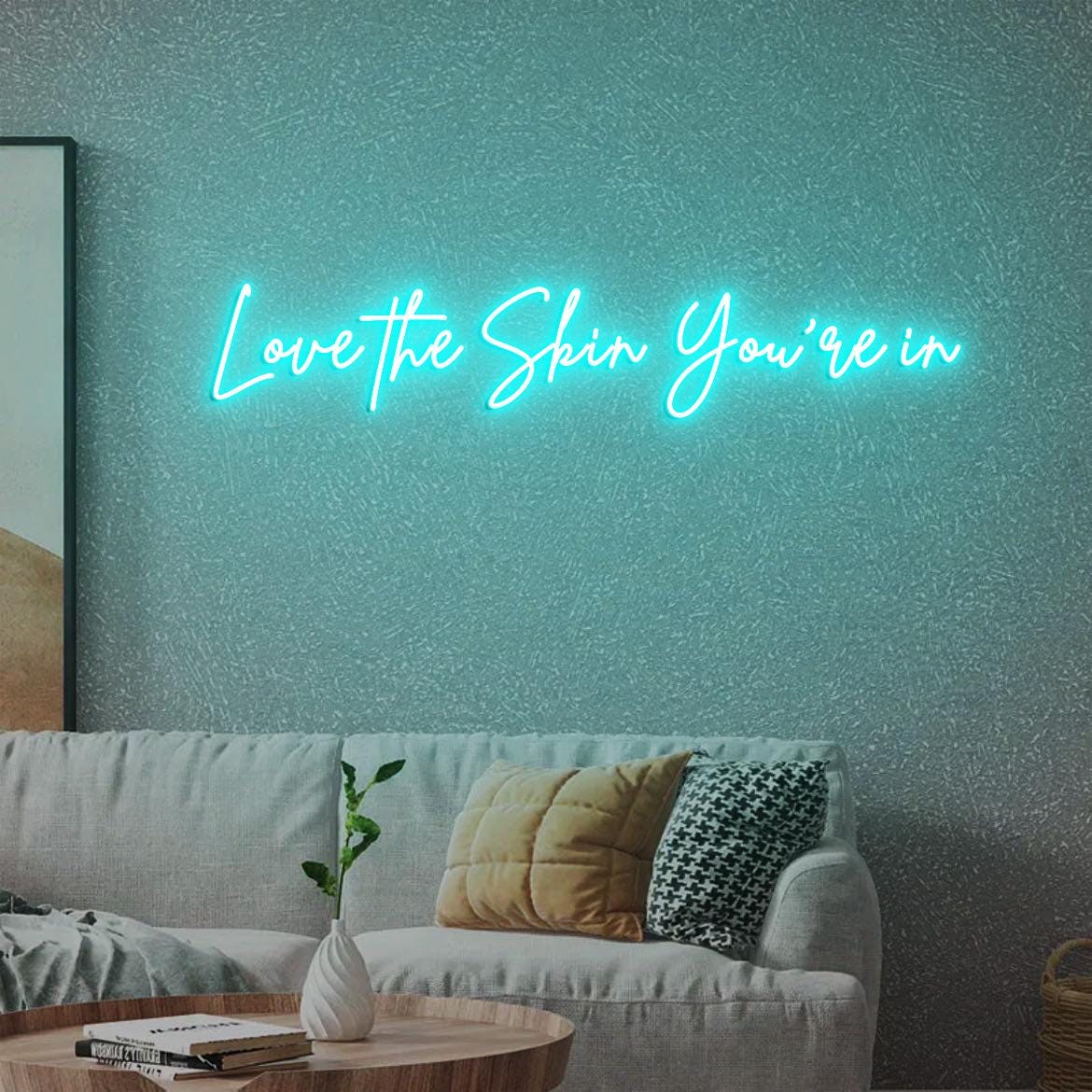 Love the skin you're in Neon Sign, Skincare Sign, Esthetician Decor, Skincare Salon Decor, Beauty Salon Decor, Beauty Skin Care