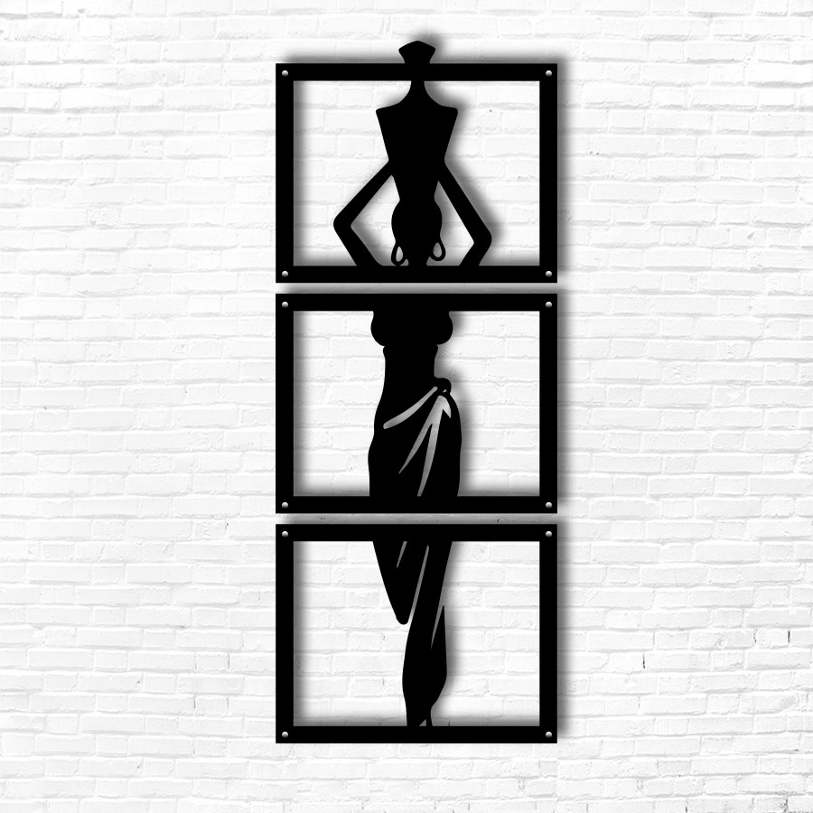 African Lady With Pot Set