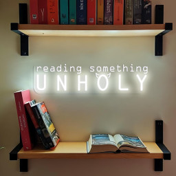 Reading Something Unholy Neon Sign Spicy Bookworm Gift for Valentine's Day Unique Bookworm Gift Aesthetic Home Decor Stylish Bookish Decor