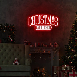 Christmas Vibes Neon Sign, Christmas Neon Decor Wall, Holiday Neon Sign, Cute Christmas Nepn Led, Christmas Neon Sign Gifts