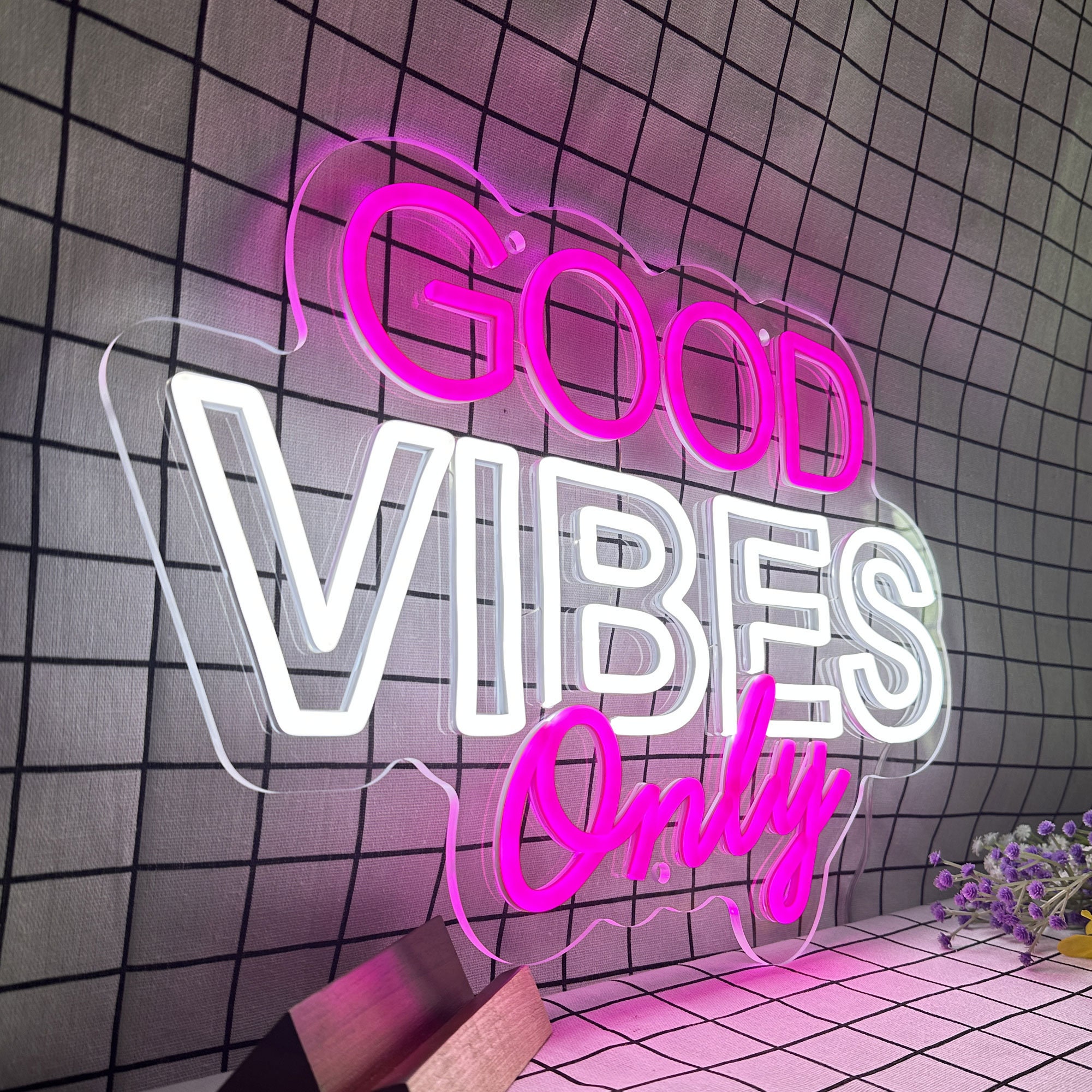 Good Vibes Only Neon Light, Neon Sign Light Decor, Good Vibes Only Bedroom Neon Sign, Bedroom Neon Lights, Good Vibes Only Wall Decoration