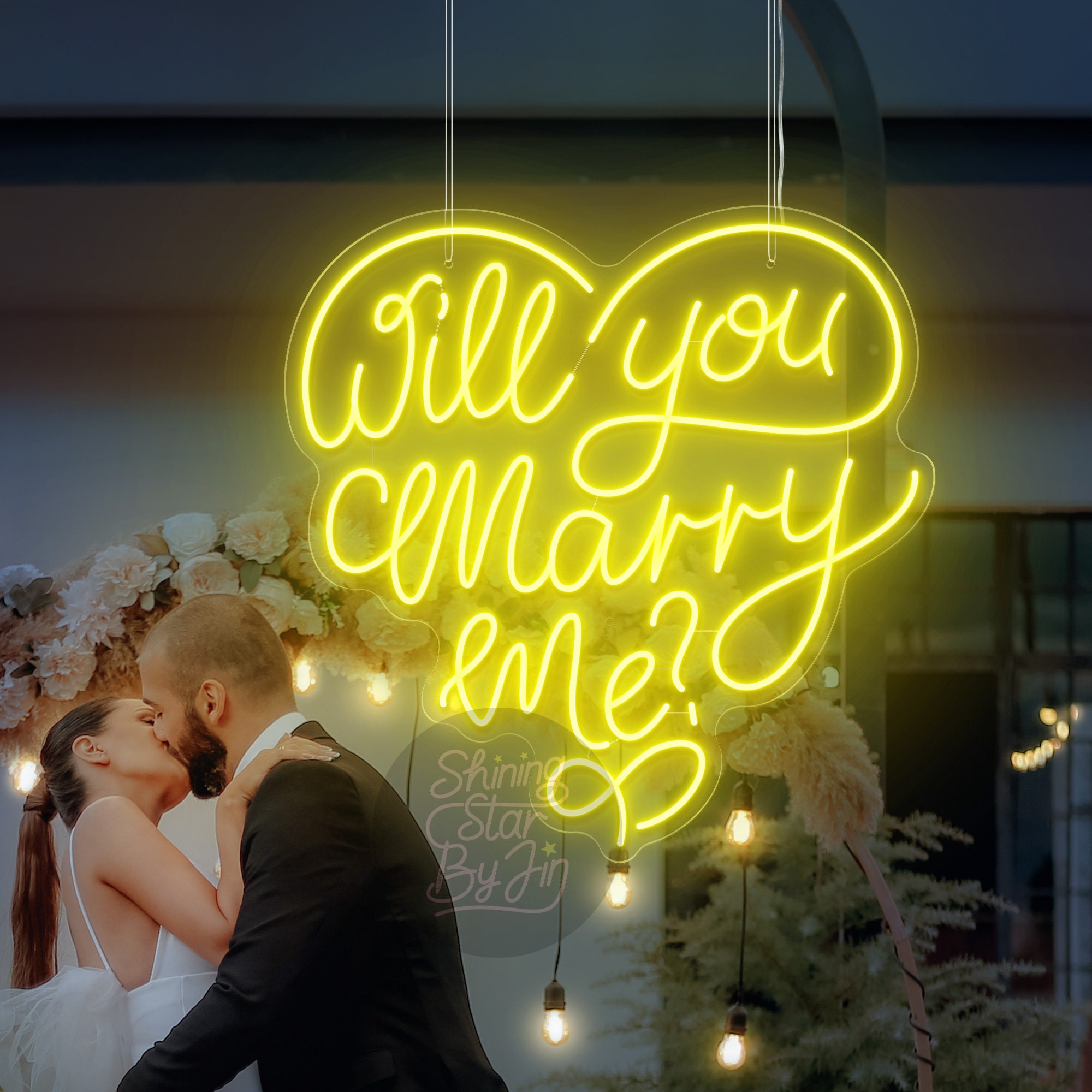 Will You Marry Me Sign, Custom Wedding Neon Sign, Perfect Proposal & Party Decor,Personalized Gift For Her, Home Wall Art,Bedroom Neon Light