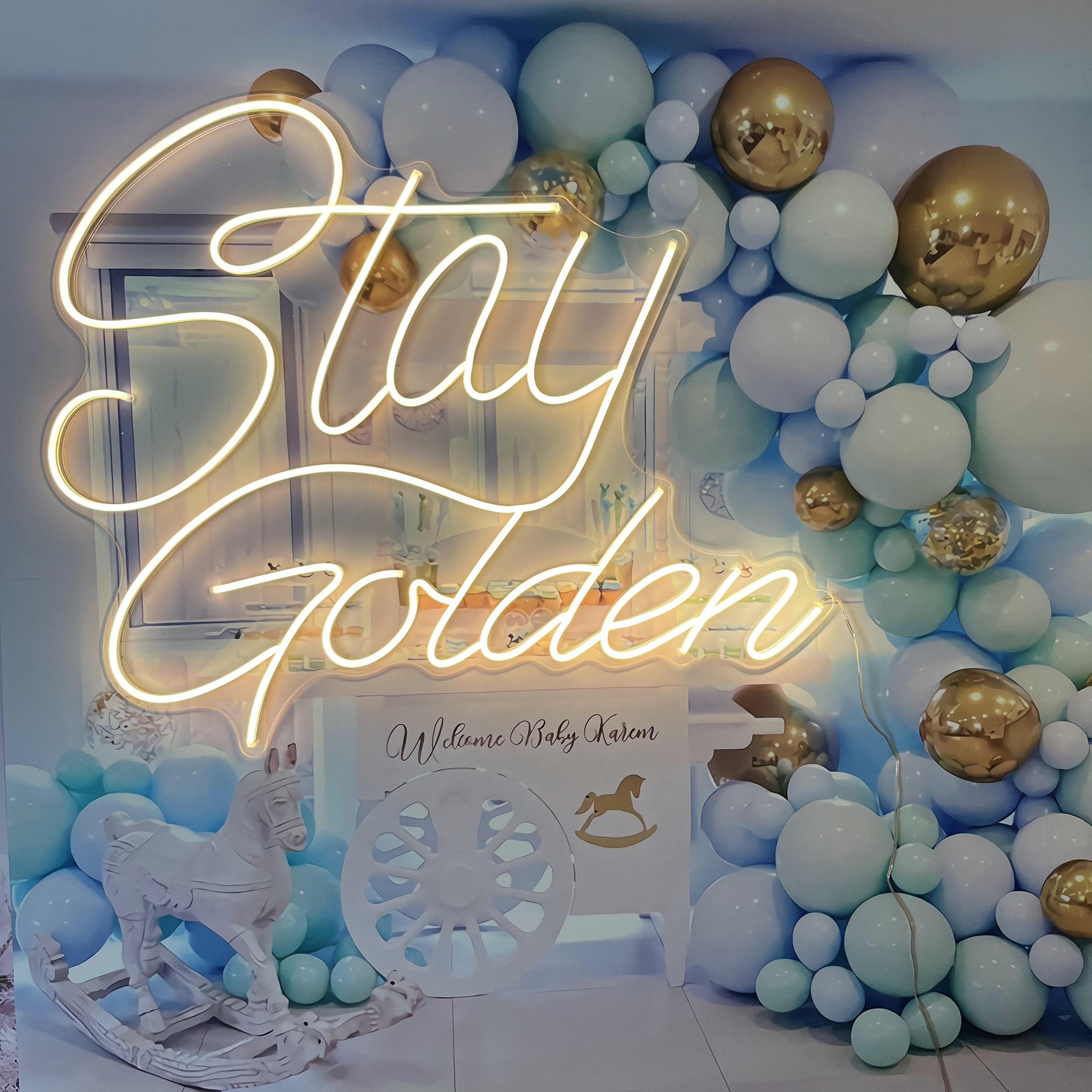 Neon Sign Custom Stay Golden Neon Sign Light Wedding For Reception Neon Sign Bedroom Wall Decor led Neon Name Sign Arcade Neon Sign