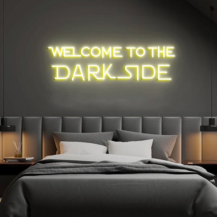 Welcome to the Dark Side, Neon Sign Light, Neon Signs for Game Room Man Cave Bedroom Wall Decor Birthday Gift
