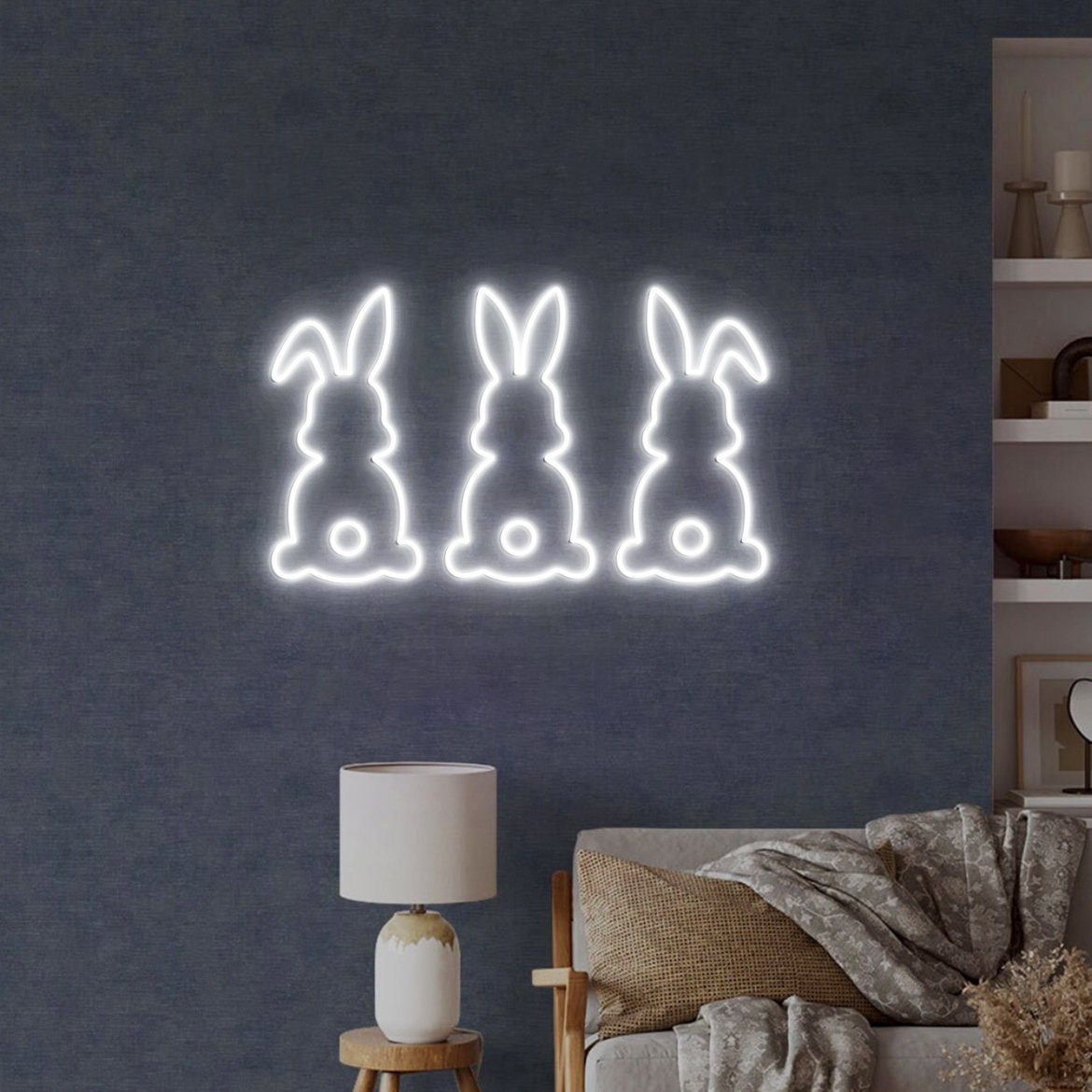 Easter Bunny Neon Sign Light, Easter Bunny Wall Decor, Cute Bunny, Easter Rabbit Decor, Easter Wall Decor