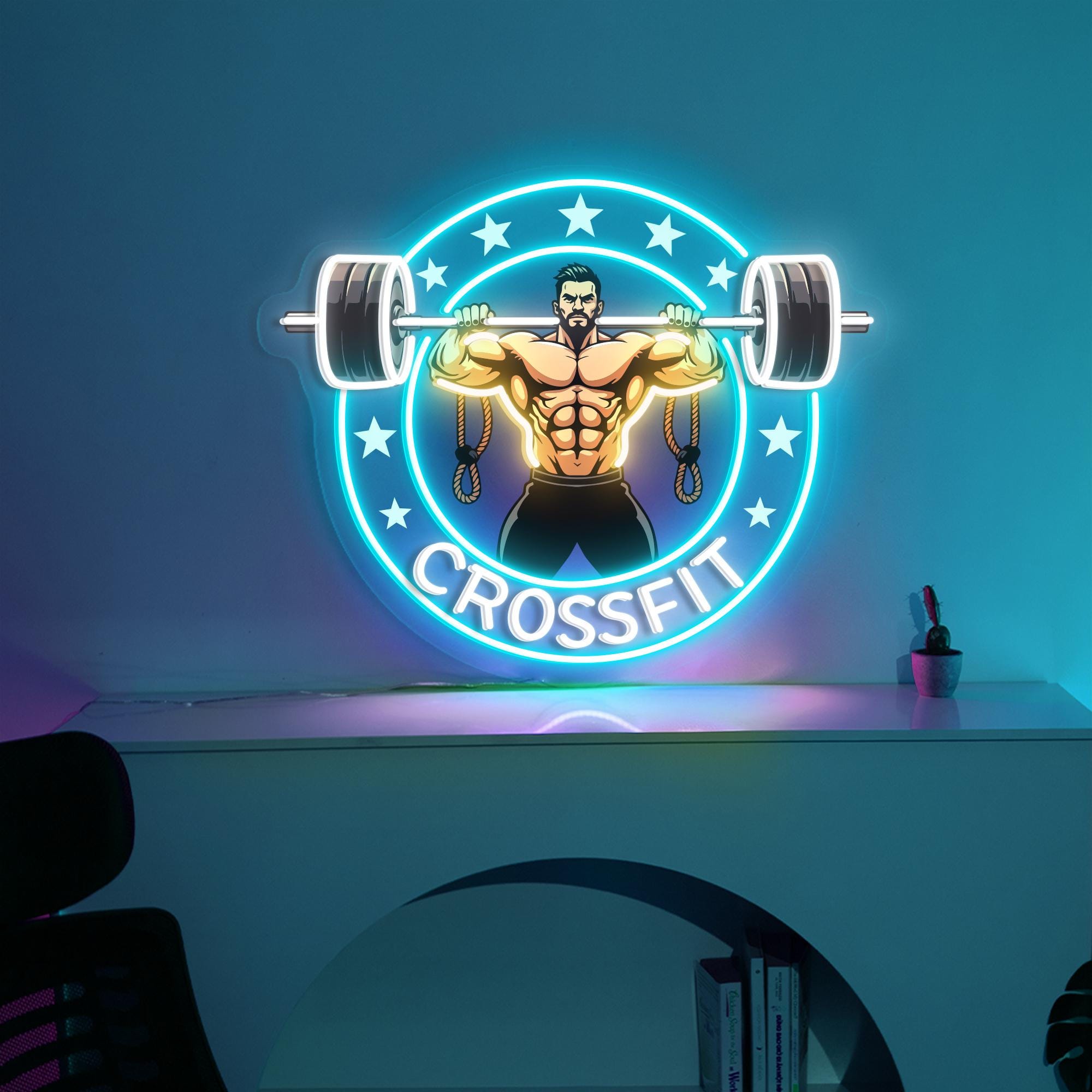 Personalized Logo Gym Sign Yoga Custom Workout Signs Fitness Decor Wall Decor Custom Printable Wall Art Gift for him Business Logo Sign