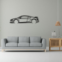 Audi R8 Coupé V10 Performance Raised Steel Wall Art