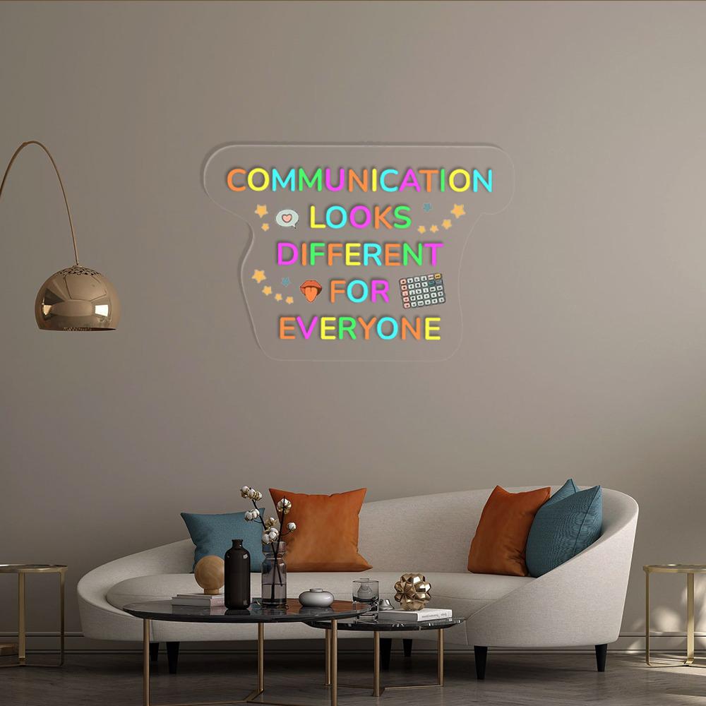 AAC SPED Teacher Inclusion Neon, Your Words Matter Neon, Neurodiversity Bcba Slp OT Teachers Gift, Language Special Education, Words Matter