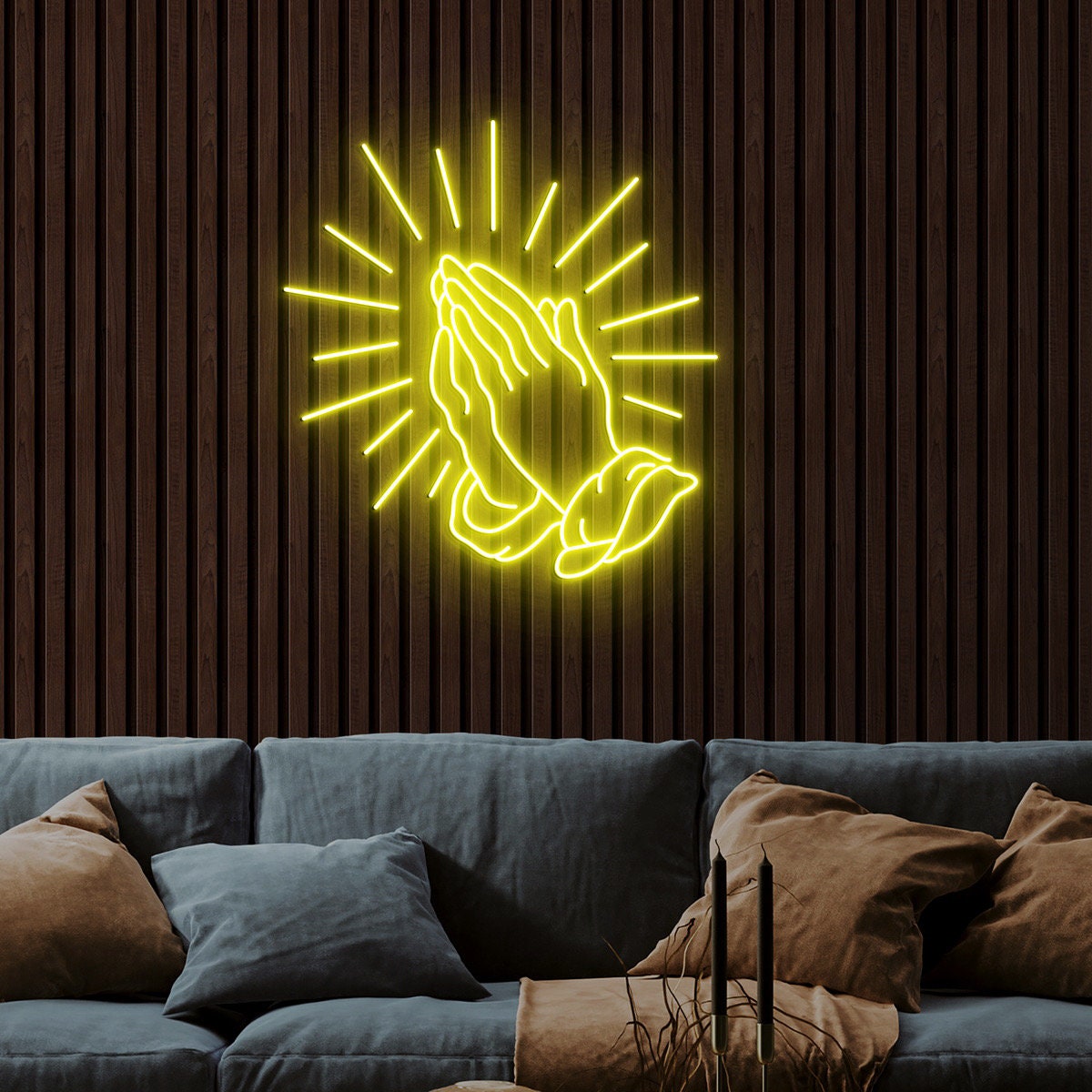 Praying Hands Neon Sign, Hands Neon Sign, Hand of God, Faith Wall Decor, Christian gifts, Jess gifts