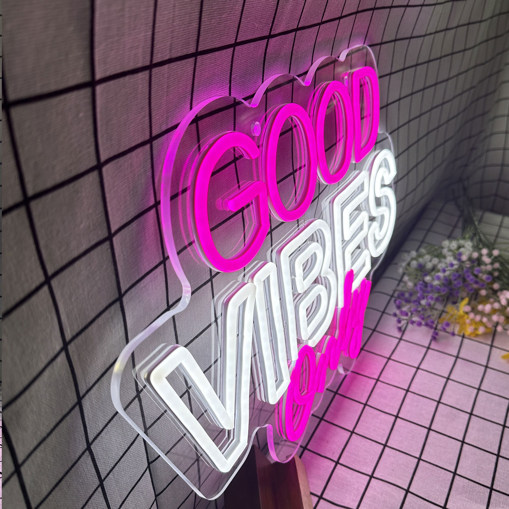 Good Vibes Only Neon Light, Neon Sign Light Decor, Good Vibes Only Bedroom Neon Sign, Bedroom Neon Lights, Good Vibes Only Wall Decoration