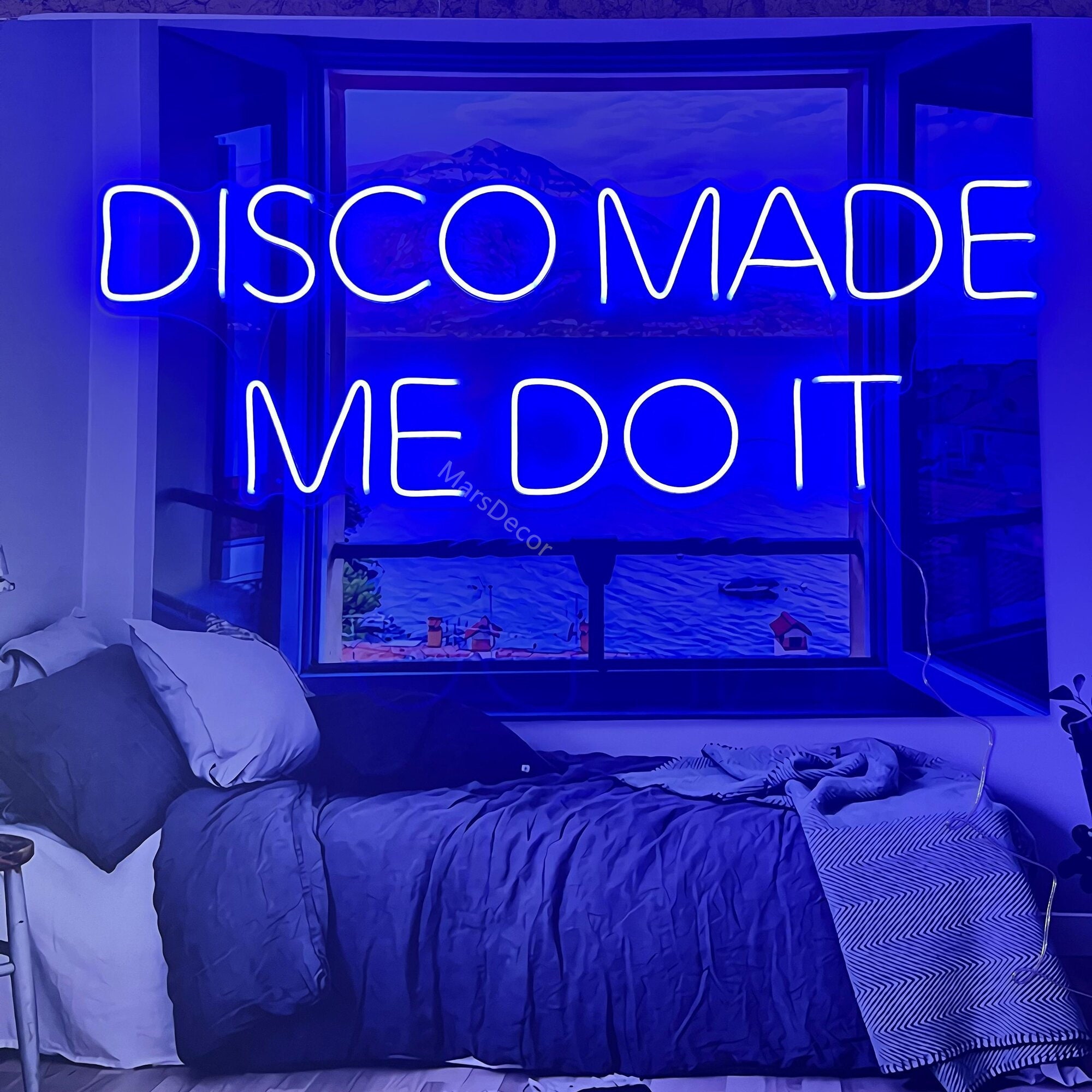 Neon Sign Custom , Disco Made Me Do It Neon Sign , Neon Sign Bar , Neon Sign Bedroom , Neon Sign Wall Decor , Neon Sign Art ,Neon Light Sign